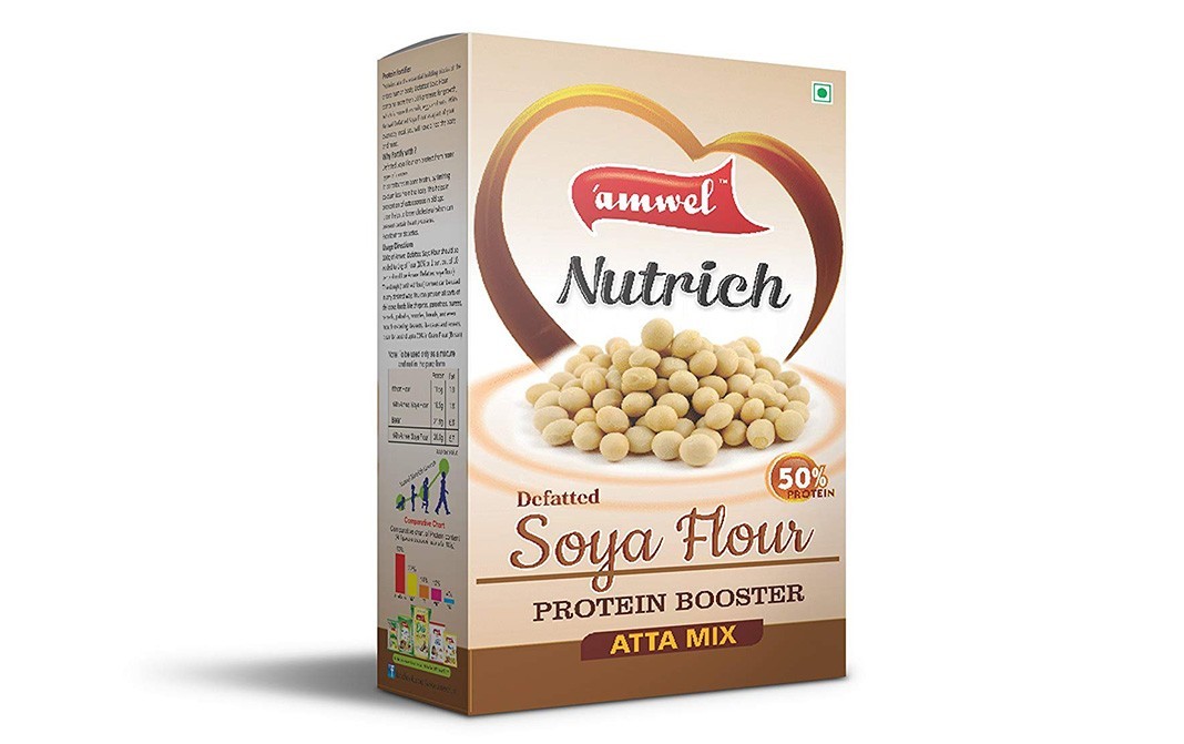 AMWEL Defatted Soya Flour Atta Mix   Box  500 grams